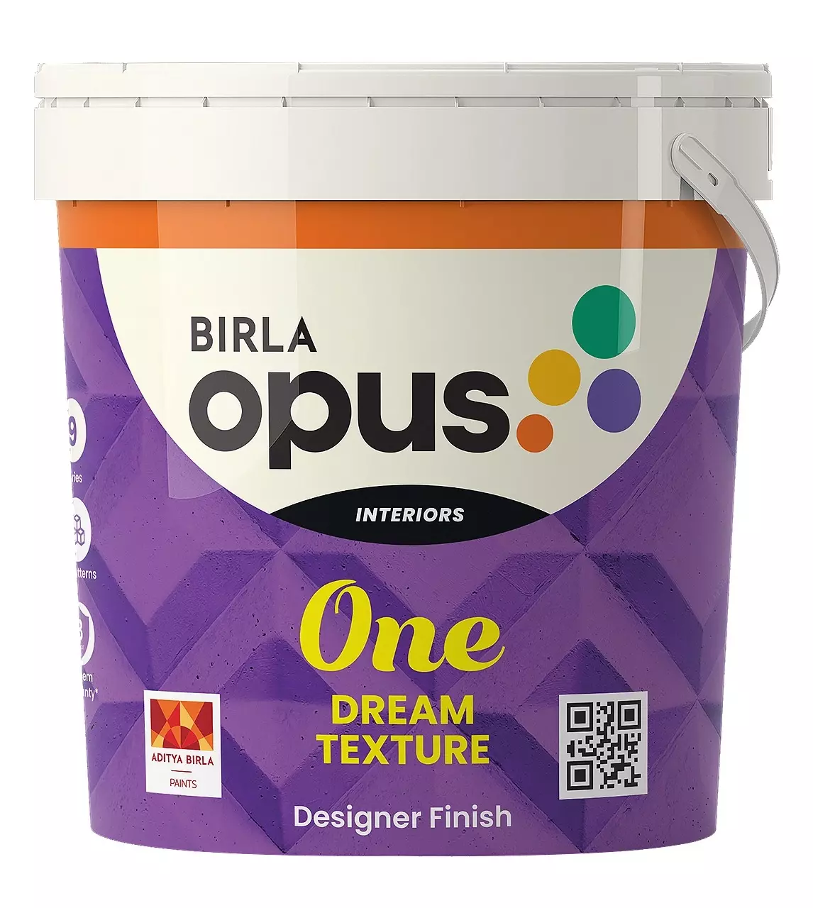 Birla Opus One Dream Texture 5 Kg Tintable White Emulsion Paint For Interior Walls, 940004