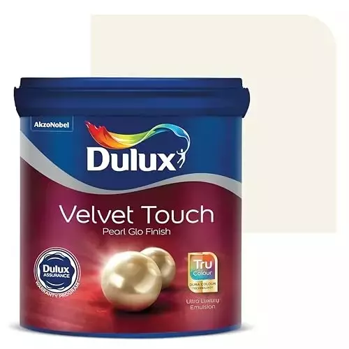 Dulux Velvet Touch Pearl Glo Interior Emulsion Paint Crisp Linen 4 L
