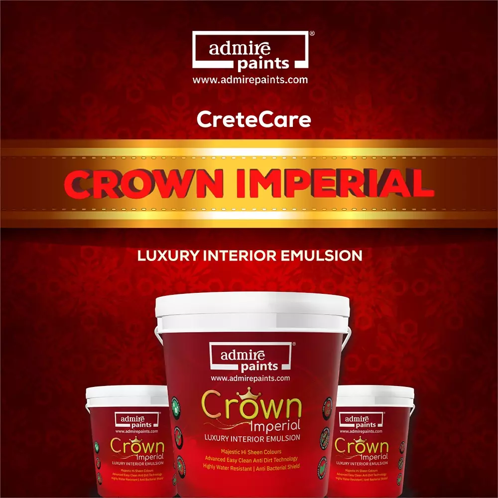 ADMIRE PAINTS CROWN IMPERIAL Luxury Interior Emulsion 1 L Capacity Green Icicle
