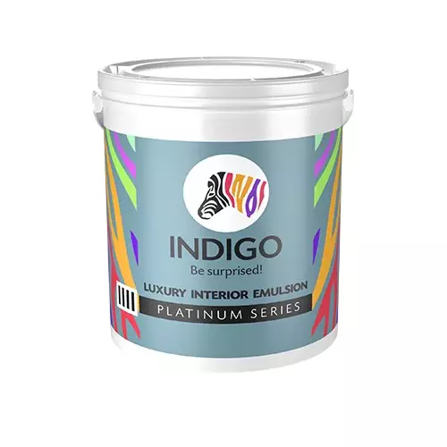 Indigo 500 ml Wall Paint Platinum Series Luxury Interior Emulsion Sheen Finish Water Based Ethnic Red Color, INDIGO00206
