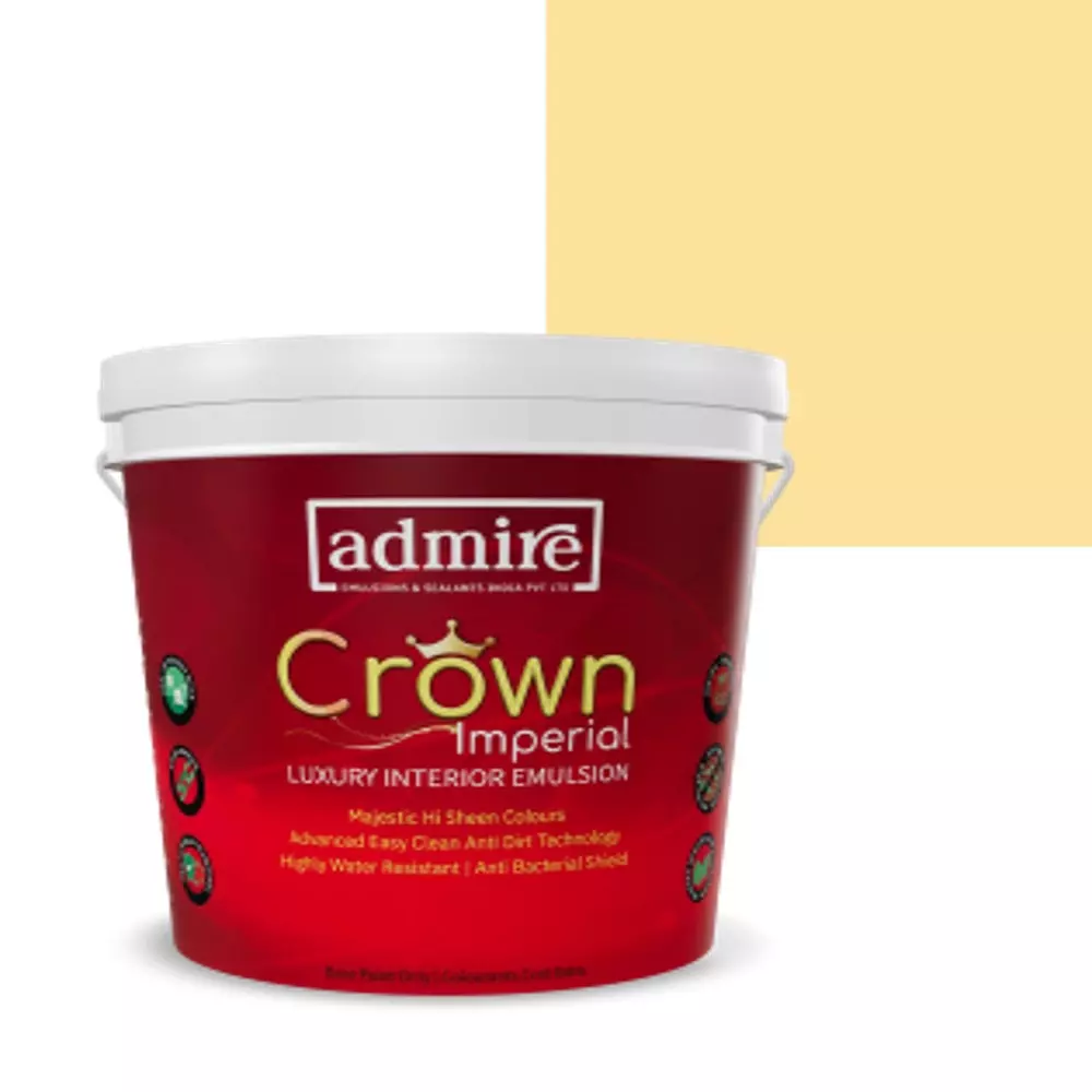 ADMIRE PAINTS CROWN IMPERIAL Luxury Interior Emulsion 10 L Capacity Yellow Tulip
