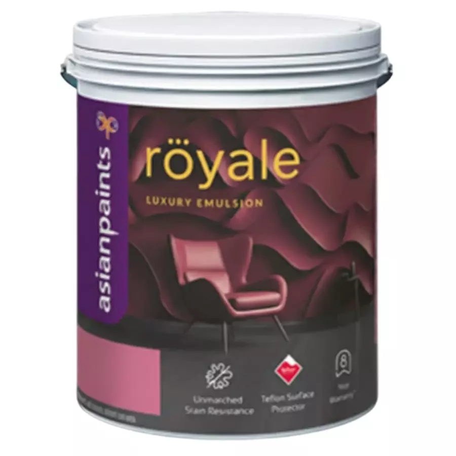 Asian Paints Royale Interior Paints White Liquid Form 1 L Capacity Smooth Finish for Interior Walls