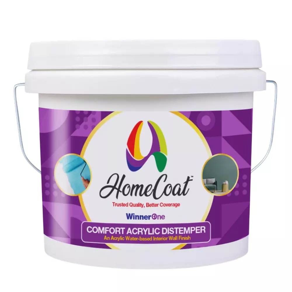 WinnerOne Comfort Acrylic Distemper White 20 Kg Bucket Matt Finish Type for Interior Walls