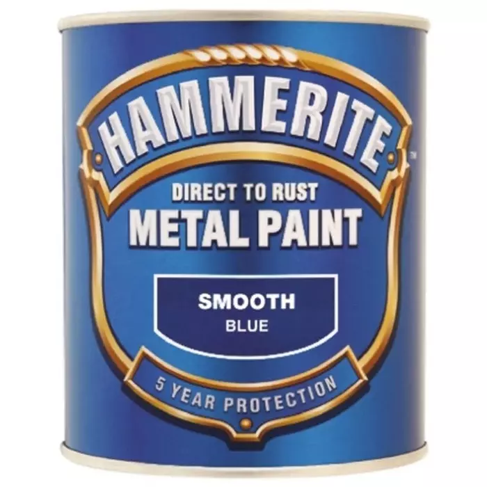 Hammerite Metal Paint in Smooth Blue 250ml, 5084884