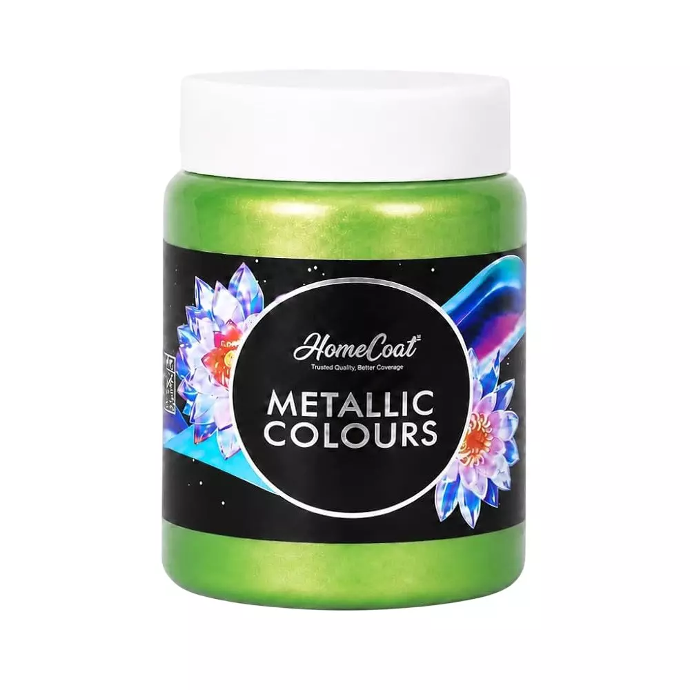 WinnerOne HomeCoat Acrylic Metallic Paint Parrot Green Color 100 ml (Pack of 3 Pcs), PC 112