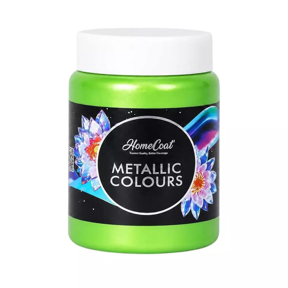 WinnerOne HomeCoat Acrylic Metallic Paint Green Apple Color 500 ml (Pack of 2 Pcs), PC 111
