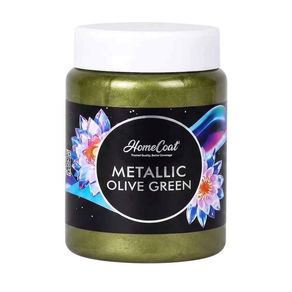 WinnerOne HomeCoat Acrylic Metallic Paint Olive Green Color 500 ml (Pack of 2 Pcs), PC 110