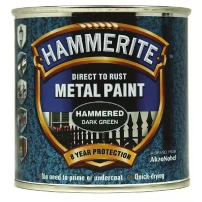 Hammerite Metal Paint in Ha mmered Green 2.5L, 5084834