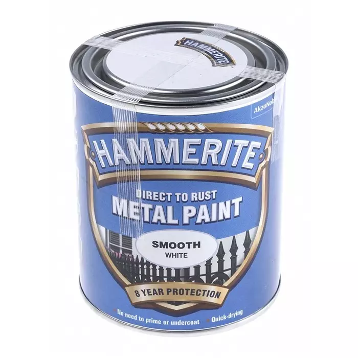 Hammerite Metal Paint in Smooth White 750ml, 5092956