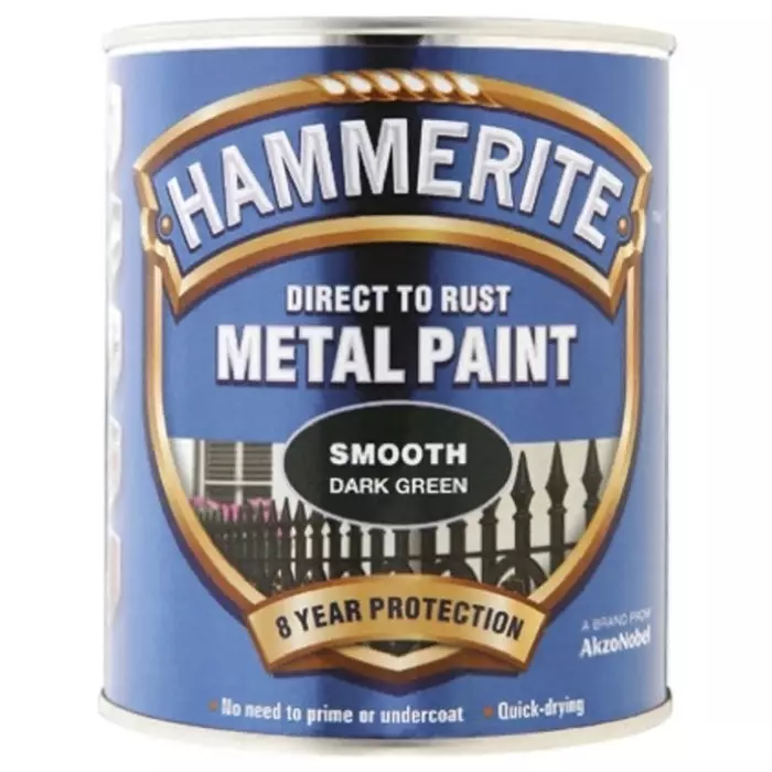 Hammerite Metal Paint in Smooth Green 750ml, 5092825