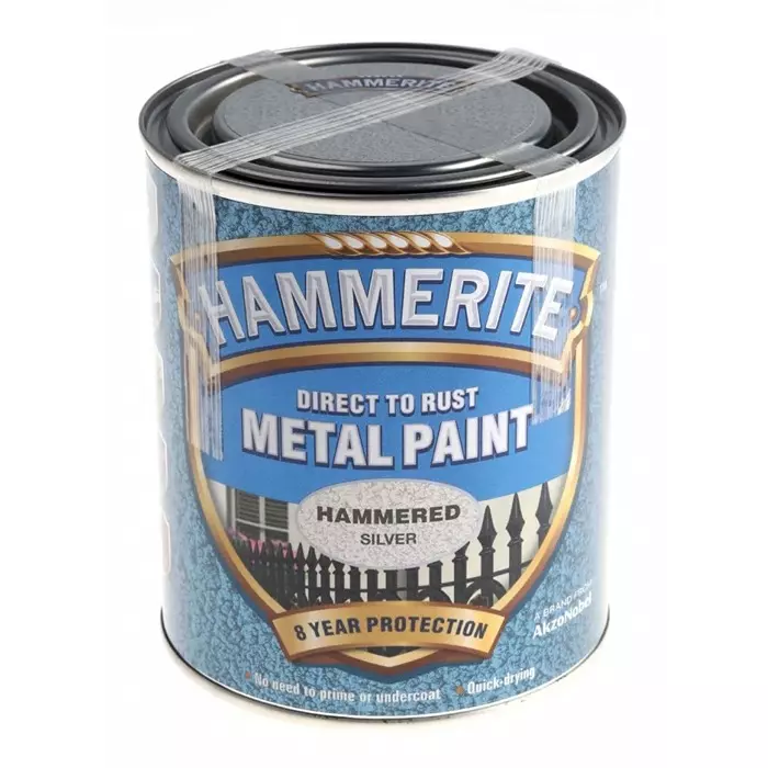 Hammerite Metal Paint in Ha mmered Silver 750ml, 5092957