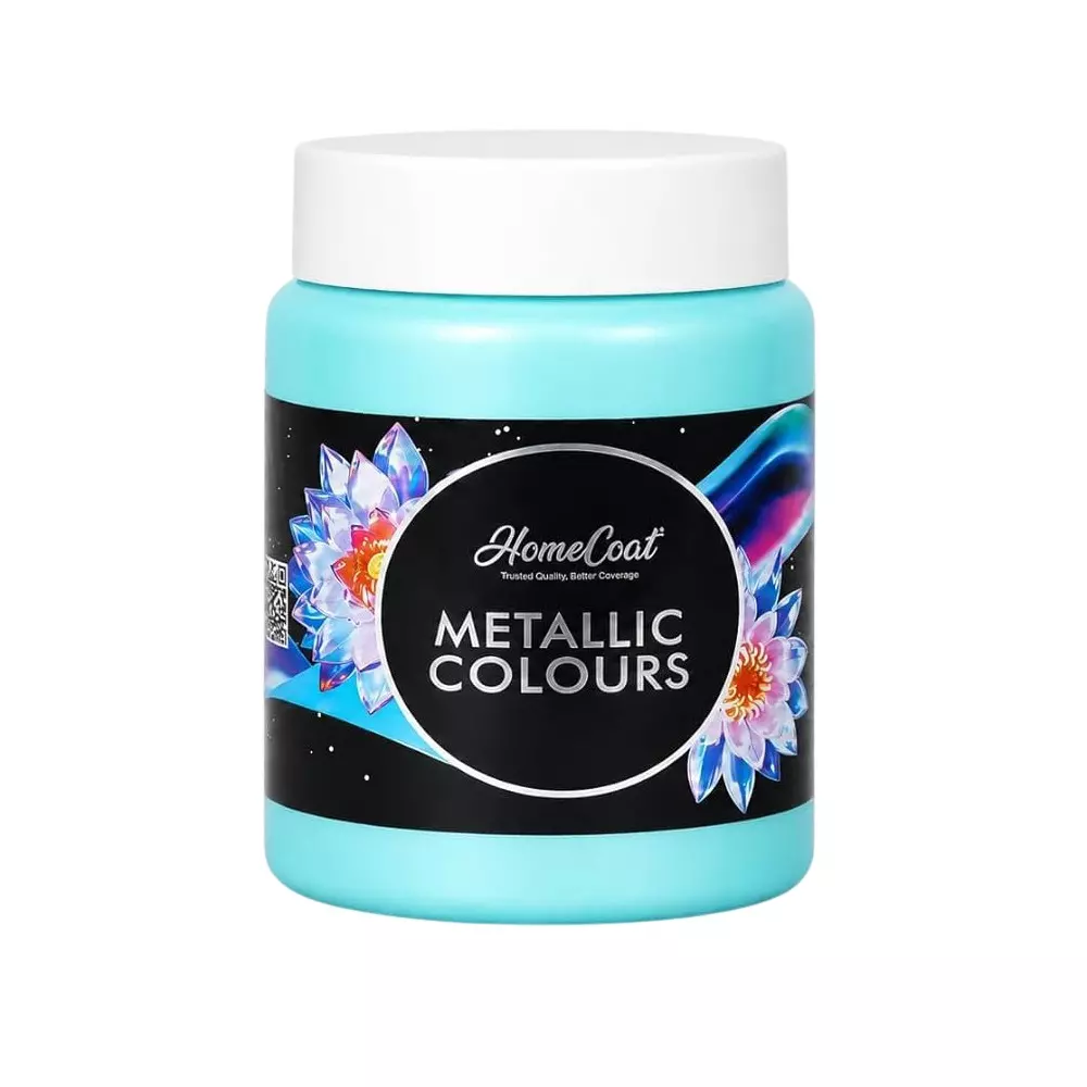 WinnerOne HomeCoat Acrylic Metallic Paint Aqua Green Color 100 ml (Pack of 3 Pcs), PC 116