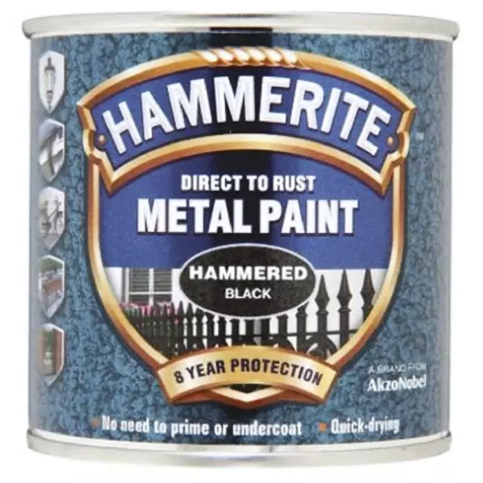 Hammerite Metal Paint in Ha mmered Black 2.5L, 5084795