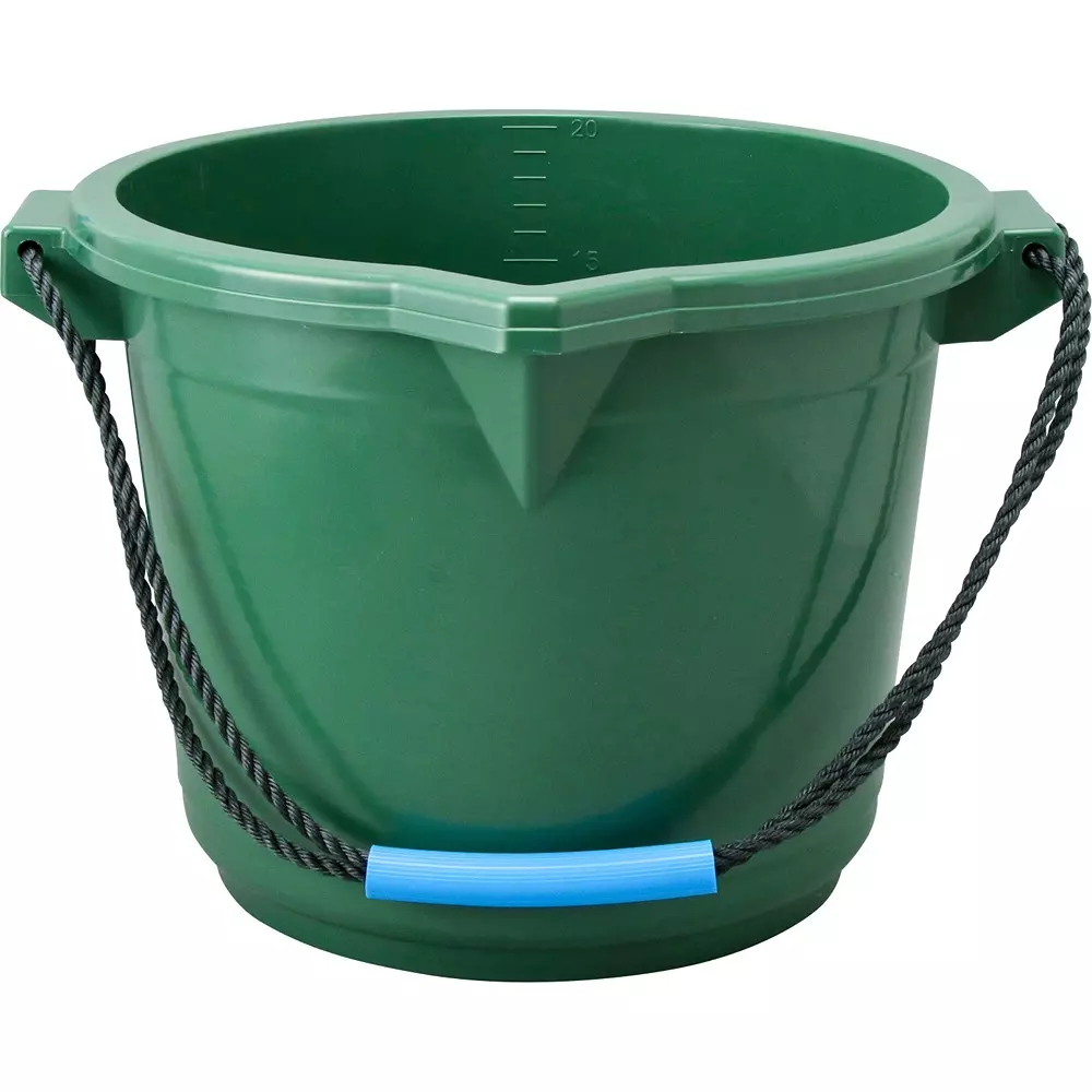 MonotaRO Plasterer Bucket Pro Green 20 L Capacity, 49696554