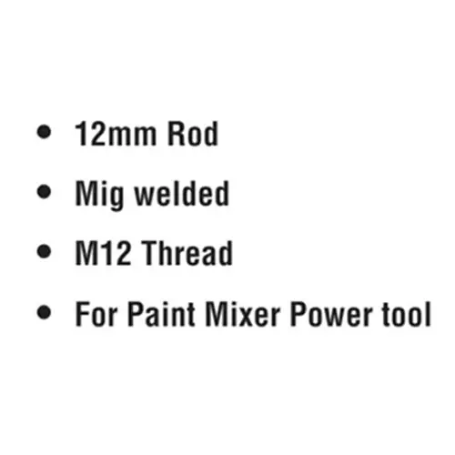 ADRAL Fan Type Paint Mixer Rod 600 mm Silver Steel for Paint Mixing Use, PM2