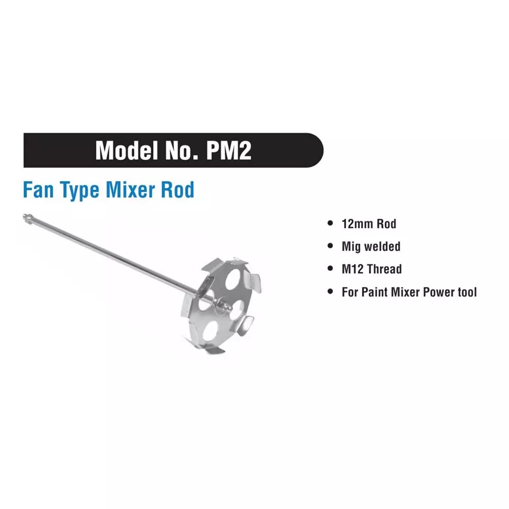 ADRAL Fan Type Paint Mixer Rod 600 mm Silver Steel for Paint Mixing Use, PM2