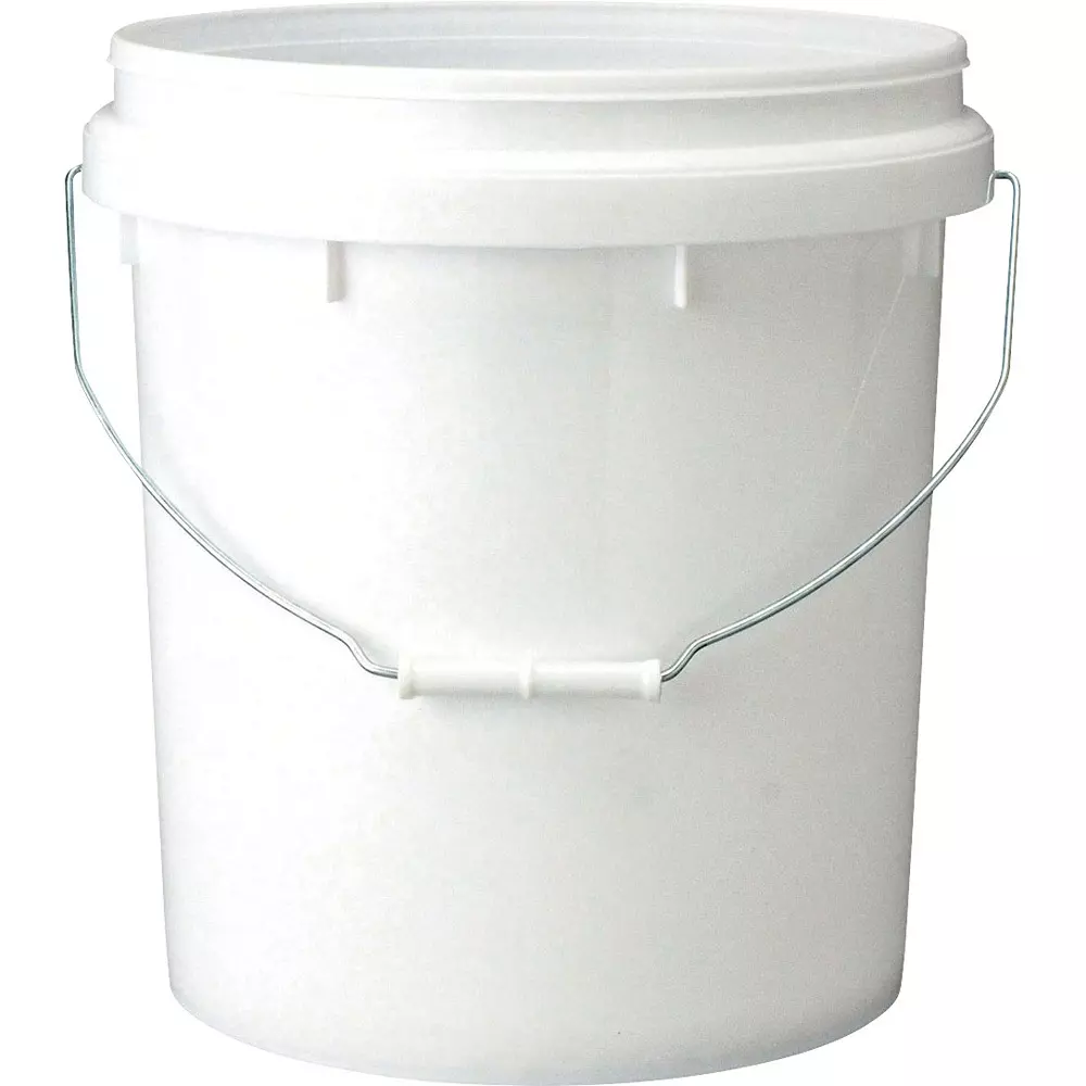MonotaRO Versatile Pail Can 18L Without Lid Milky White 18 L Capacity, PAIL-M18L