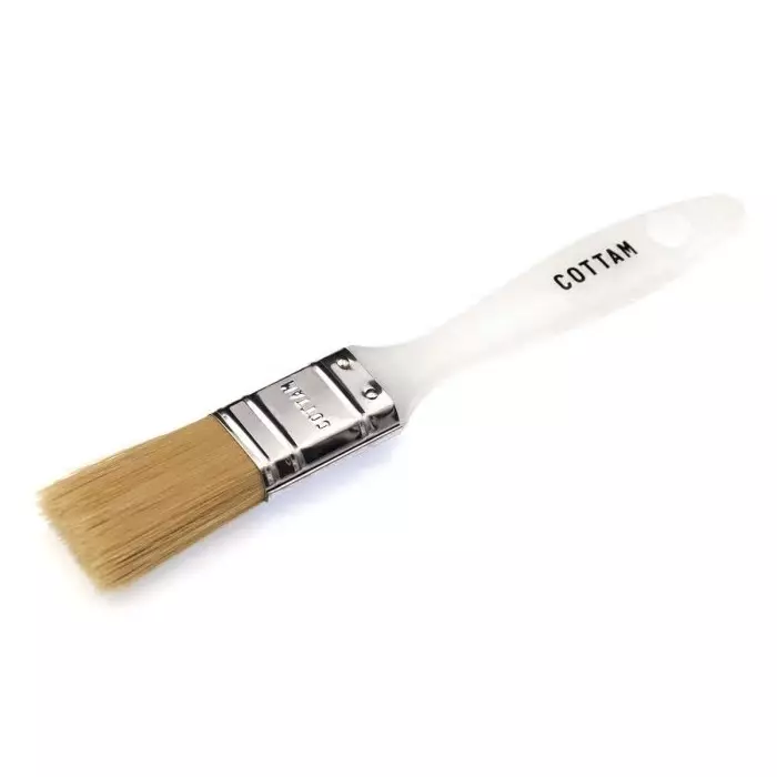 Cottam Thin 25 mm Synthetic Paint Brush with Flat Bristles, 2009216