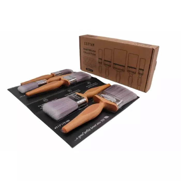 Cottam 25.4 mm 50.8 mm 76.2 mm Synthetic Paint Brush Set with Flat Bristles, PPB00320