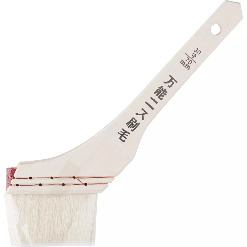 MonotaRO Brush Universal Type for Varnish Goat hair White 15 mm Thickness, 30 (Pack of 10 Pcs)