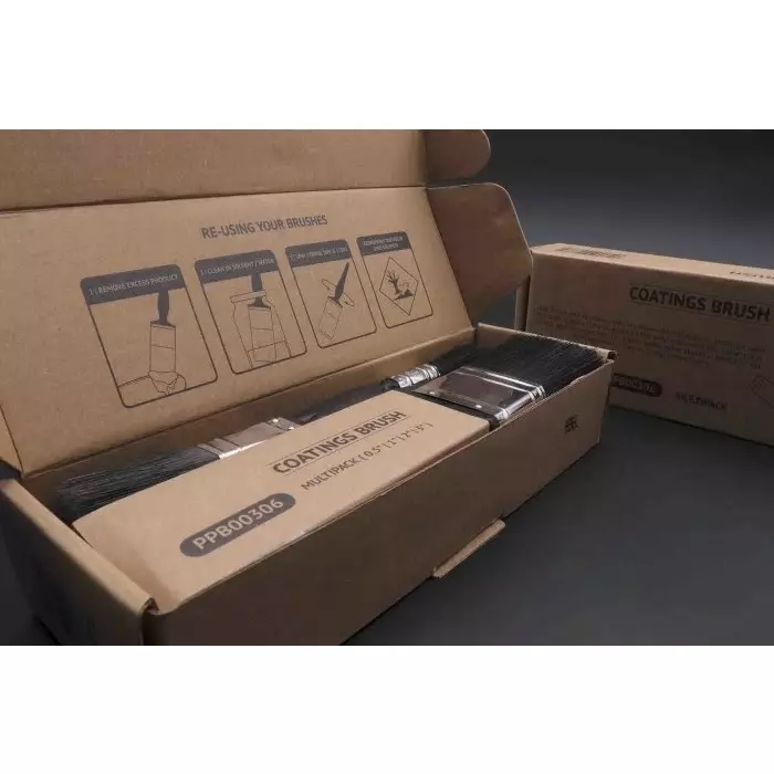 Cottam 0.5 1 2 3 Synthetic Paint Brush Set with Flat Bristles, 2009214