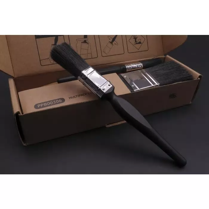 Cottam 0.5 1 2 3 Synthetic Paint Brush Set with Flat Bristles, 2009214