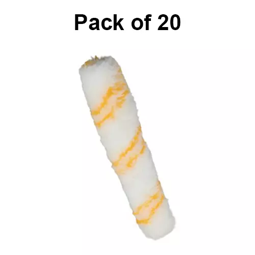 SHUYI Mini Paint Roller Refills 50 mm (2 inch) Yellow Line PRO, 407 (Pack of 20 Refill)