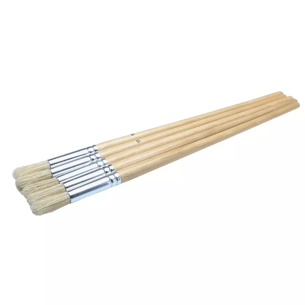 RS PRO Paint Brush Thin Fibre Round Hardwood 12 mm, 2878132 (Pack of 5)