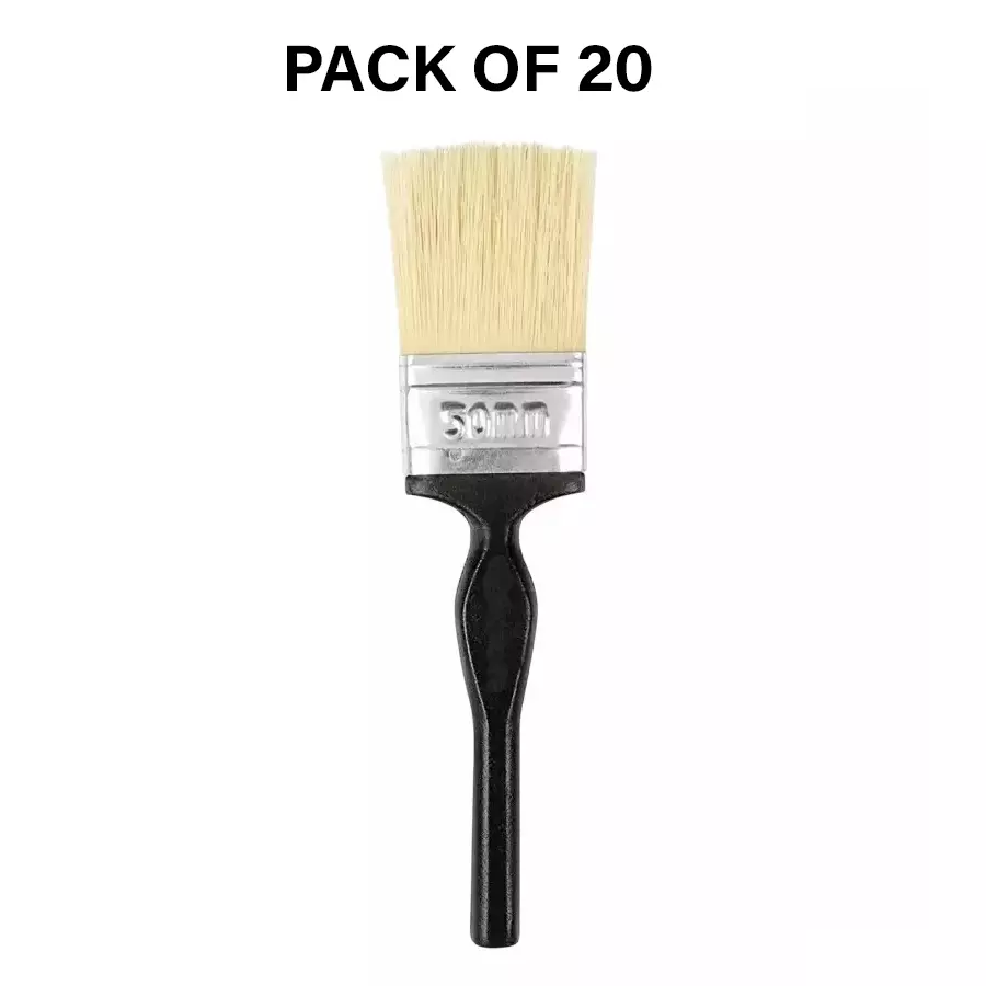 GENERIC Paint Brush 2 inch ( 50 mm) Light Brown (Pack of 20 Pcs)