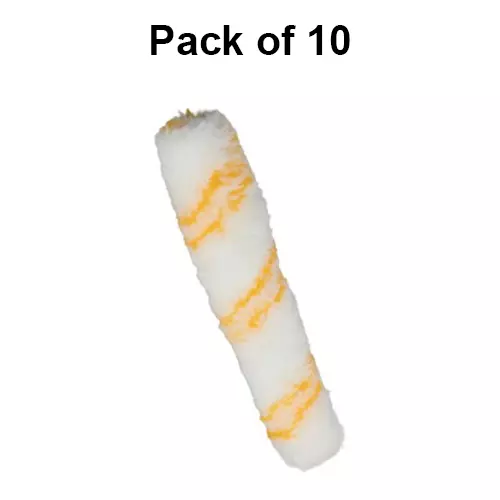 SHUYI Mini Paint Roller Refills 150 mm (6 inch) Yellow Line PRO, 409 (Pack of 10 Refill)