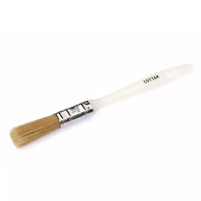 Cottam Thin 12 mm Synthetic Paint Brush with Flat Bristles, 2009215