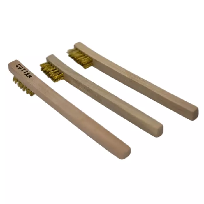 Cottam 12 mm Brass Wire Brush For Surface Preparation, 1345715 (Pack of 3)
