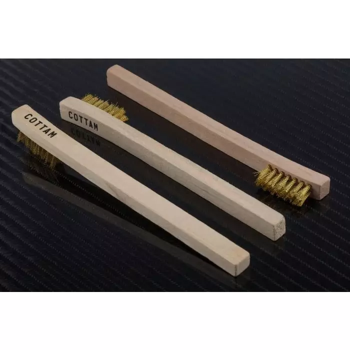 Cottam 12 mm Brass Wire Brush For Surface Preparation, 1345715 (Pack of 3)