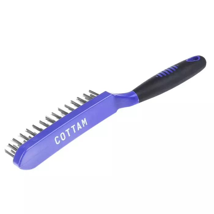 Cottam Brass Wire Brush For Engineering General Cleaning Rust Remover, 822636