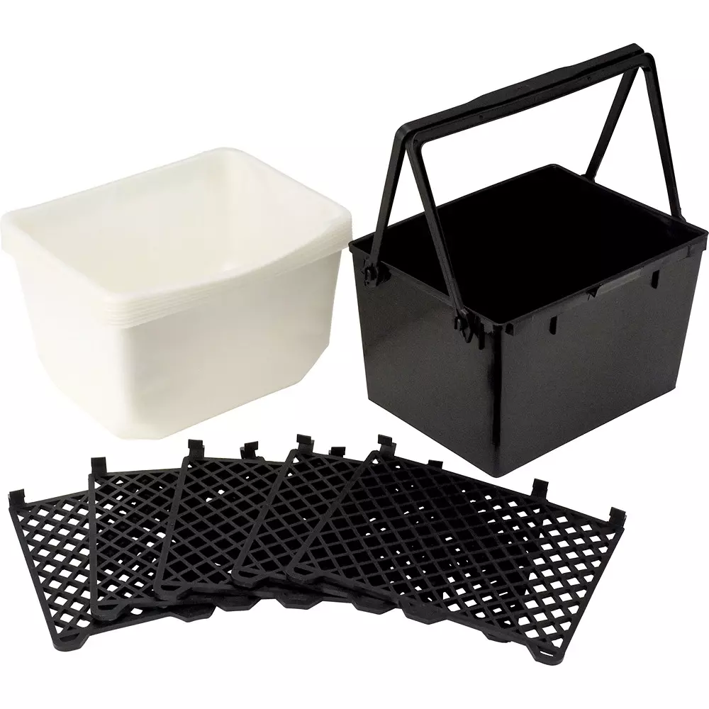 MonotaRO Roller Bucket Starter Set (1 Bucket, 5 Nets, 10 Inner Containers), 68985008 (Set of 1 Pcs)