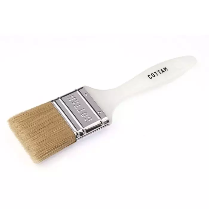 Cottam Medium 50 mm Synthetic Paint Brush with Flat Bristles, 2009218