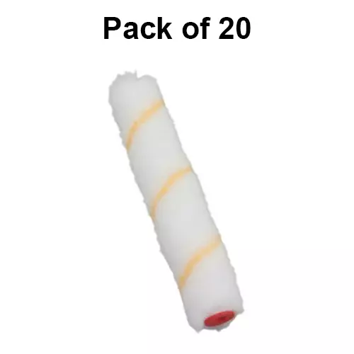 SHUYI Mini Paint Roller Refills 50 mm (2 inch) Yellow Line STD, 404 (Pack of 20 Refill)