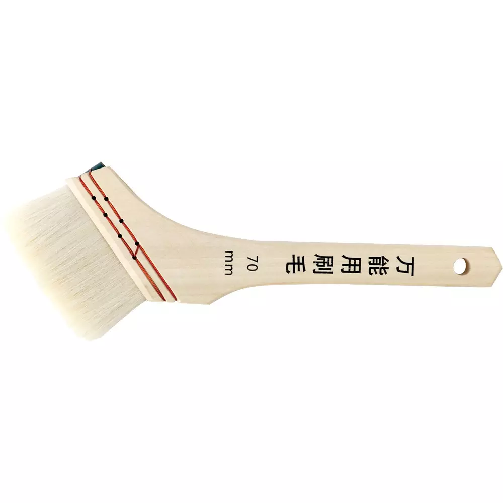 MonotaRO Curved Brush All-Purpose Type Goat wool, Synthetic Fiber White 14 mm Thickness, 70-10P (Pack of 10 Pcs)