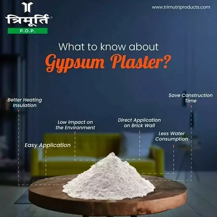 Trimurti White Gypsum Plaster (POP) 25 Kg