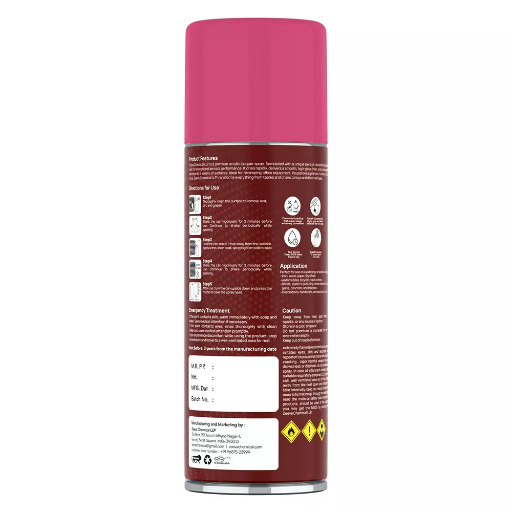 zeeva-acrylic-spray-paint-400-ml-gloss-finish-quick-dry-rubin-pink