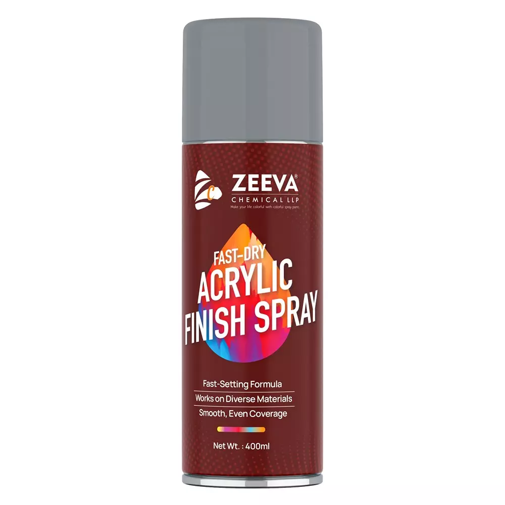Zeeva Acrylic Spray Paint 400 ml Gloss Finish Quick Dry Stone Grey