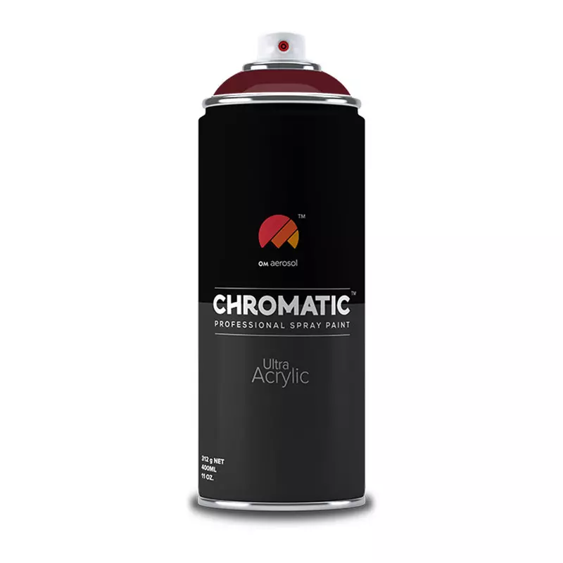 Om Aerosol Chromatic Ultra Acrylic Aerosol Professional Spray Paint 400 ml Wine Red Color, CH-3005