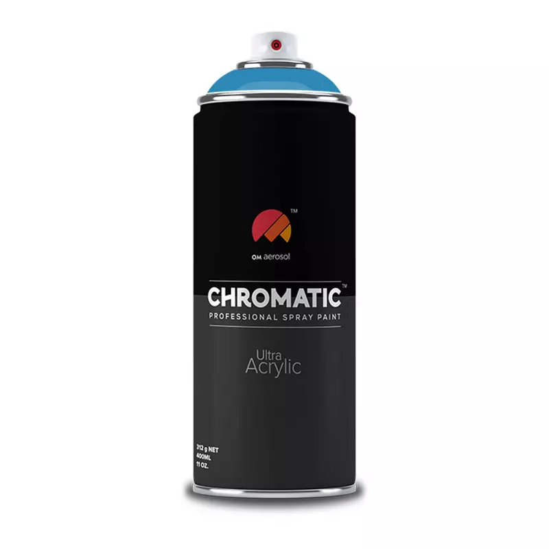 Om Aerosol Chromatic Ultra Acrylic Aerosol Professional Spray Paint 400 ml Light Blue Color, CH-5012