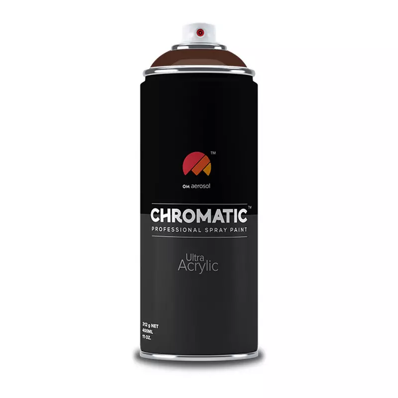Om Aerosol Chromatic Ultra Acrylic Aerosol Professional Spray Paint 400 ml Terra Brown Color, CH-8016