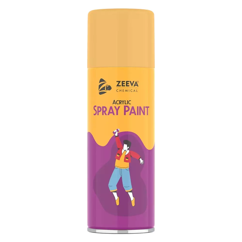Zeeva Acrylic Spray Paint 400 ml Gloss Finish Fast Dry Gold Metalic, ZC 623