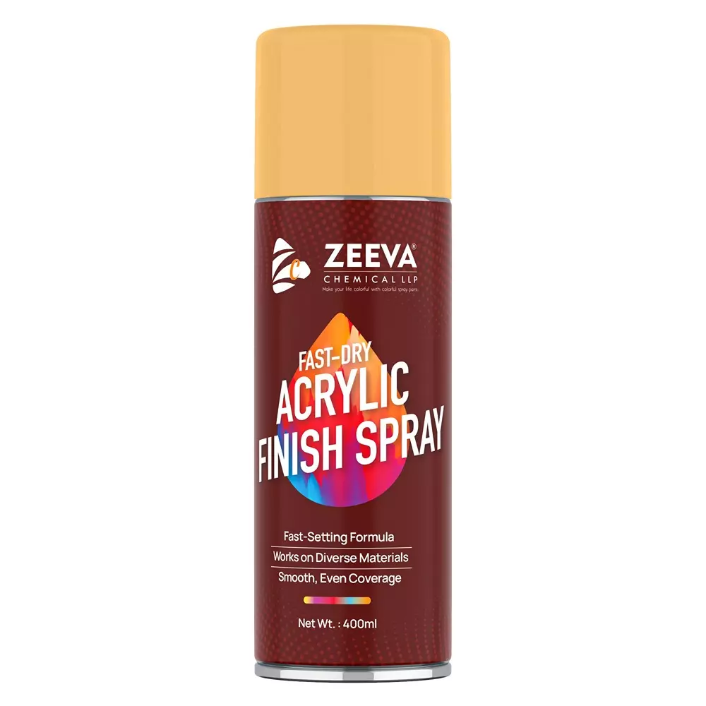 Zeeva Acrylic Spray Paint 400 ml Gloss Finish Quick Dry Gold Metallic