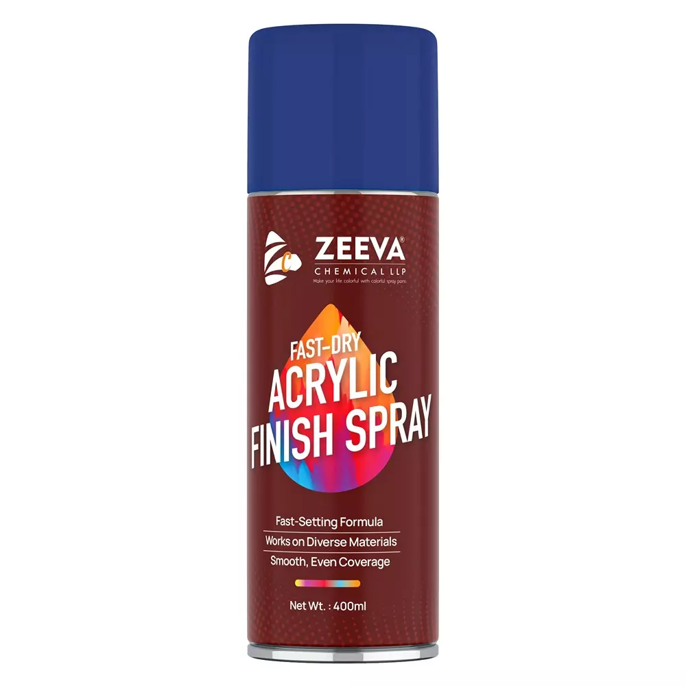 Zeeva Acrylic Spray Paint 400 ml Gloss Finish Quick Dry Papsi Blue