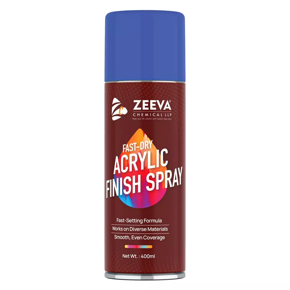Zeeva Acrylic Spray Paint 400 ml Gloss Finish Quick Dry V.I.P Blue