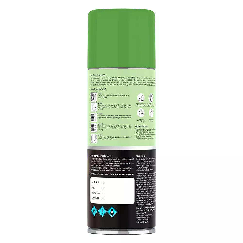 arneesh-acrylic-spray-paint-400-ml-gloss-finish-quick-dry-multi-surface-clear-coat-parrot-green