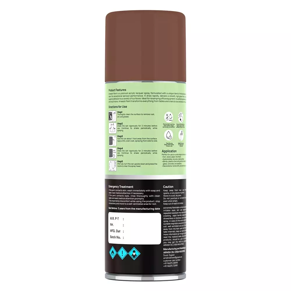 arneesh-acrylic-spray-paint-400-ml-gloss-finish-quick-dry-multi-surface-clear-coat-nut-brown